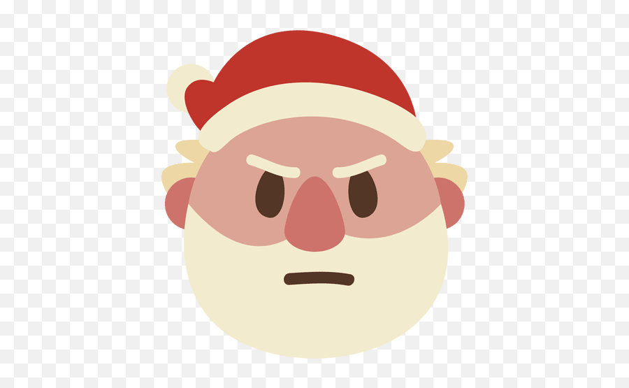 Frown Santa Claus Face Emoticon 63 - Ojos De Santa Claus Emoji,Santa Emoji