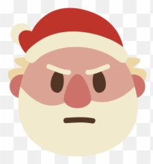 Frown Santa Claus Face Emoticon 63 - Ojos De Santa Claus Emoji,Santa Emoji