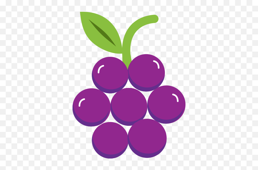 Purple Grapes Icon Png And Svg Vector - Dot Emoji,Grape Emoji Png