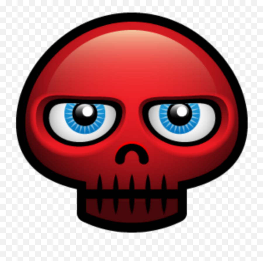 Download - Transparent Red Skull Emoji,Skull Emoji