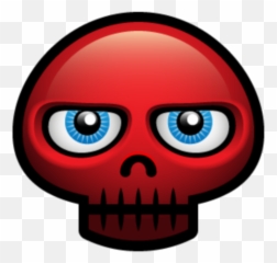 Download - Transparent Red Skull Emoji,Skull Emoji