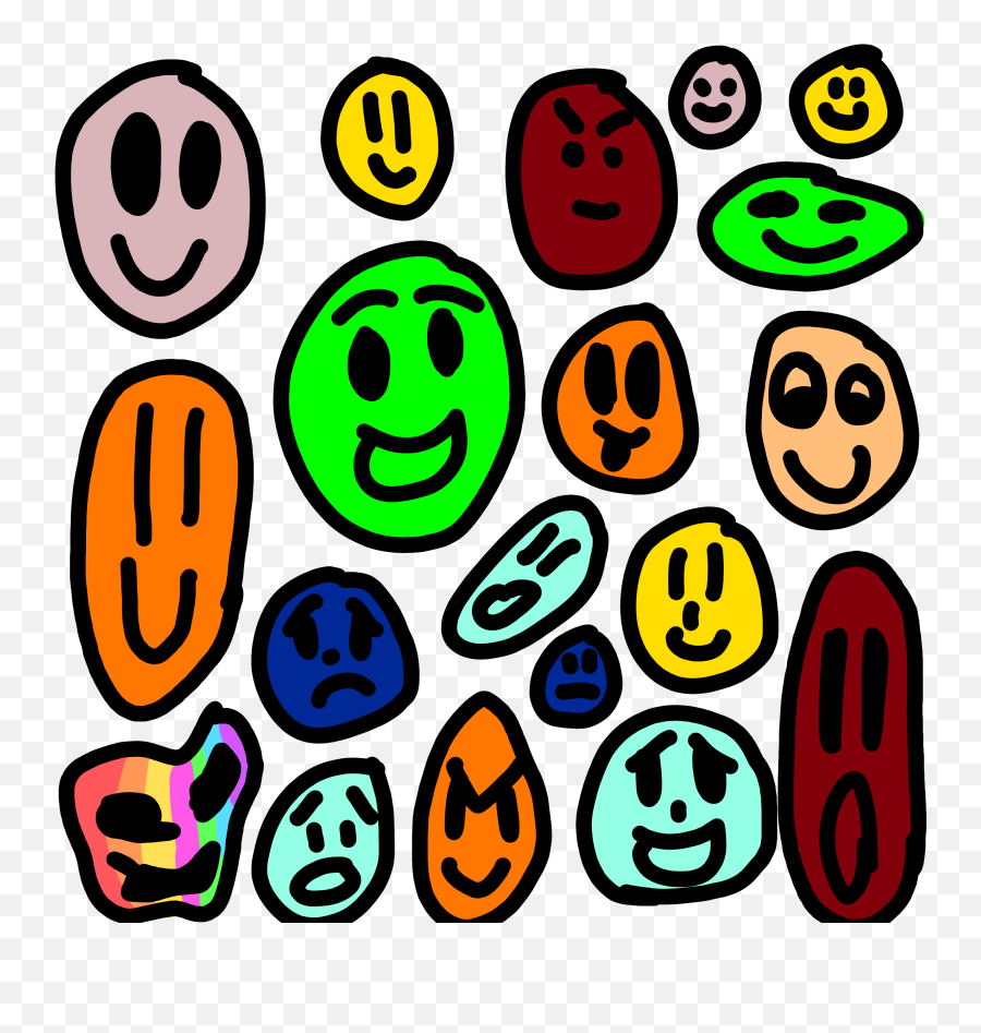 Face Smile Happy Sad Shocked Wow Sticker By Julia - Happy Emoji,Sad Emotions Faces