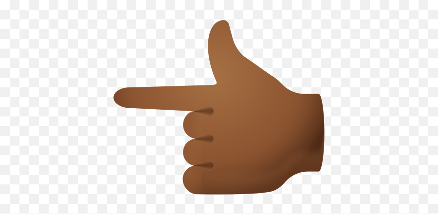 Backhand Index Pointing Left Medium Dark Skin Tone Icon - Sign Language Emoji,Pointing Emoji