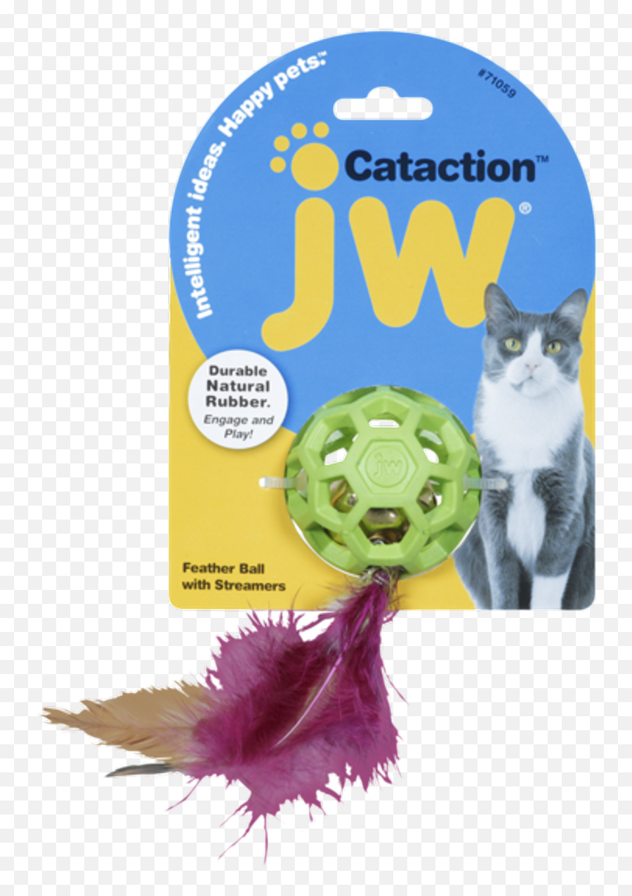 Jw Cataction Feather Ball With Bell - Pet Grossisten Norge Jw Pet Emoji,Ball Of Yarn Emoji