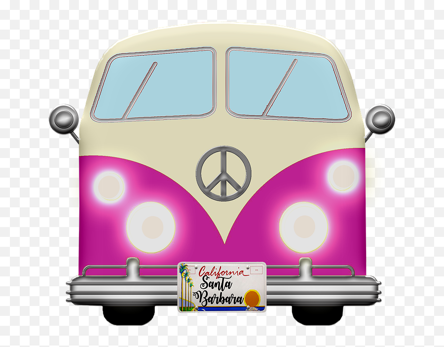 Vw Van California Hippie Peace - Commercial Vehicle Emoji,Vw Hippie Emoji