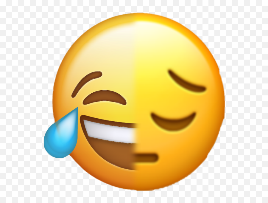 Sad Happy Bipolar Feliz Triste Sticker - Laughing Face Transparent Emoji,Bipolar Emoji