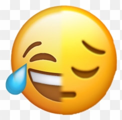 Sad Happy Bipolar Feliz Triste Sticker - Laughing Face Transparent Emoji,Bipolar Emoji