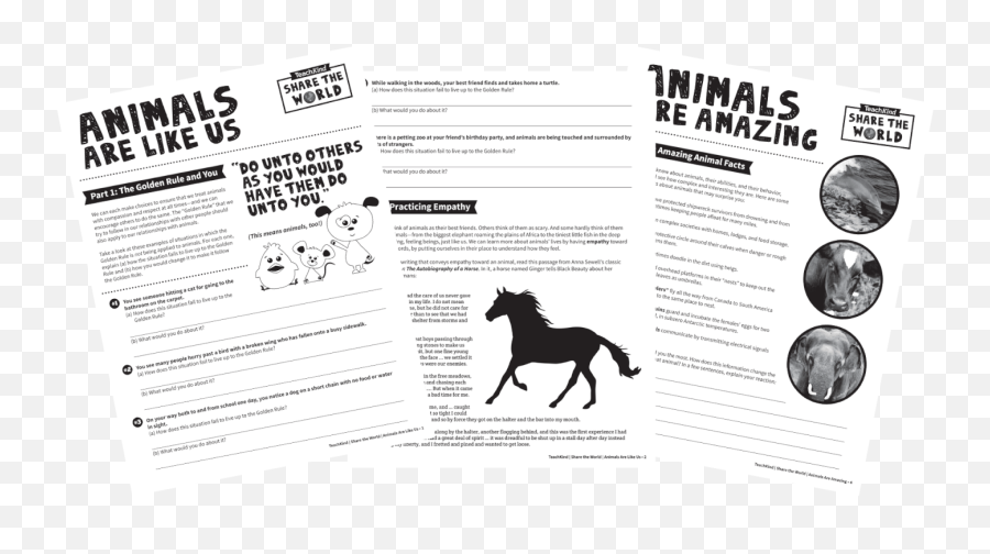 Teach Compassion With Teachkindu0027s U0027share The Worldu0027 Peta - Empathy Towards Animals Activities Emoji,Worksheet On Emotions In Spanish