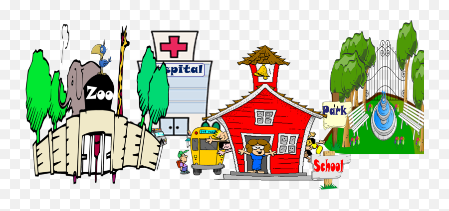 Prepositions Of Place - Grade 3 Baamboozle Zoo Is Behind The Hospital Emoji,Swimming Pool Emoji