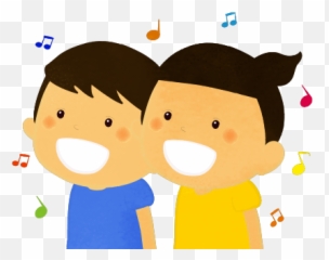 Singing Kids - Cute2u A Free Cute Illustration For Everyone Interaction Emoji,Blonde In Singing Emojis Comercial