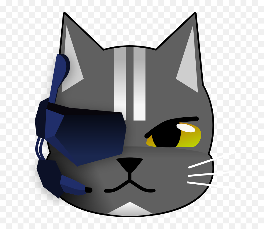 Free Clipart - 1001freedownloadscom Futuristic Cat Emoji,Gato Garfield With Glasses Emoticons