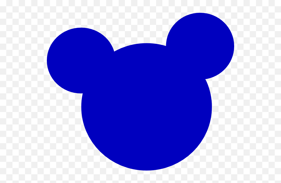 Large Mickey Mouse Clip Art - Mickey Mouse Head Silhouette Blue Emoji,Mickey Mouse Head Emoticon