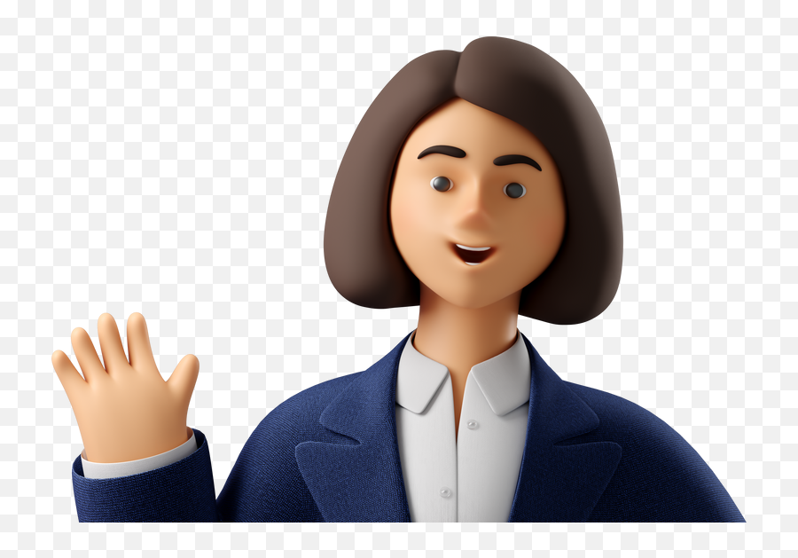 Waving Hello Girl 1 Clipart - Worker Emoji,Emoticon Lady Saying Waving Hi