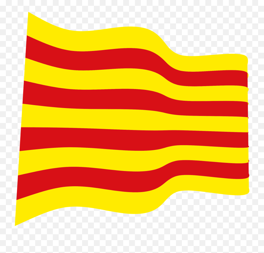 Catalonia Wavy Flag Clipart Free Download Transparent Png - Vertical Emoji,Barbadian Flag Photos And Emojis