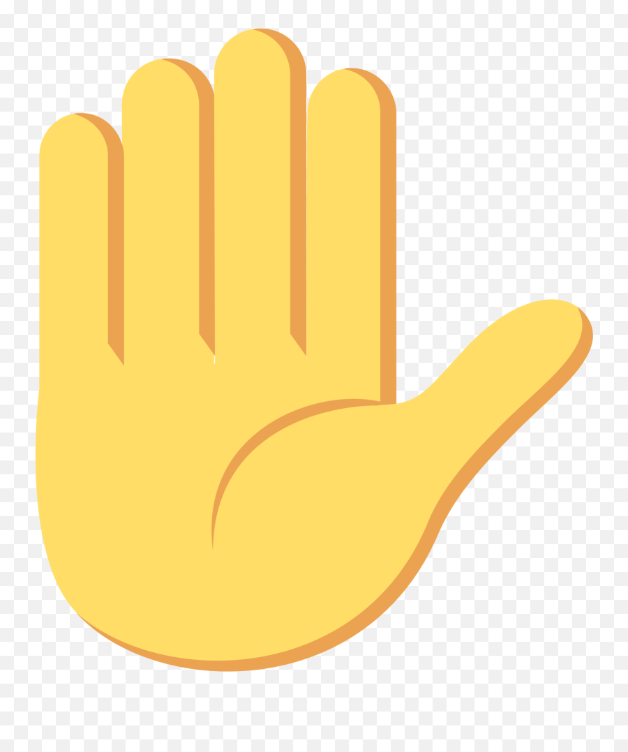 Raised Hand Emoji High Definition Big Picture And Unicode - Raised Hand Emoji With Black Background,Neutral Hand Emoji