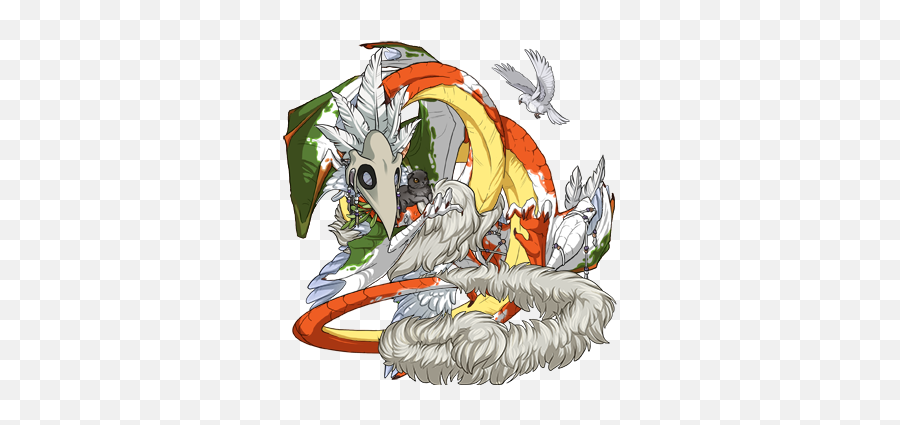 Fandragon Showoff Dragon Share Flight Rising - Mythical Creature Emoji,Kotori Bird Emoticon