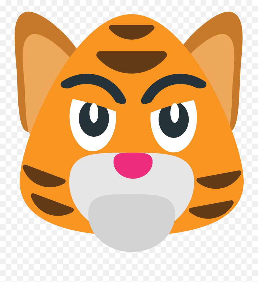 Tiger Face Emoji Clipart - Happy,Tiger Emoji