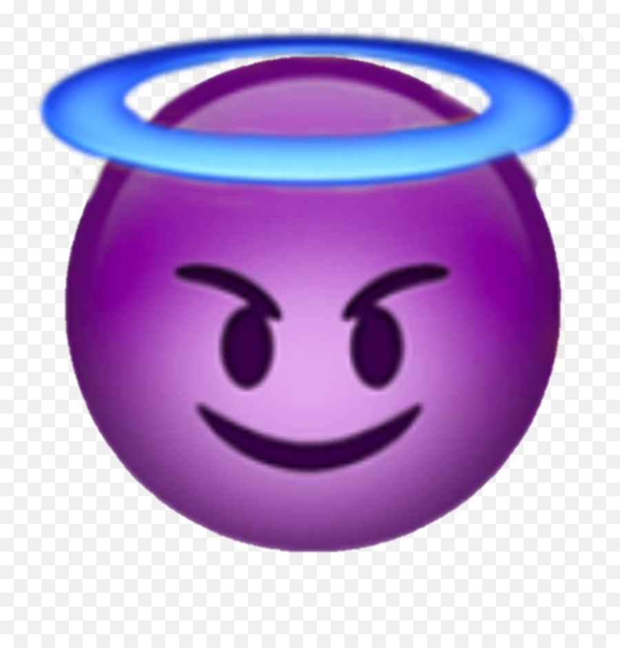 Angel Demon Bipolar Sorry Not Sorry - Happy Emoji,Bipolar Emoji