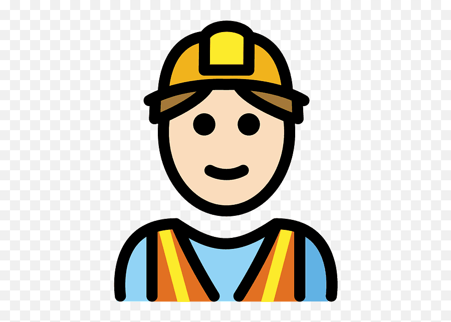 Man Construction Worker Emoji Clipart - Emojis De Arquitecto,Multicolor Skin Tones Emojis Android