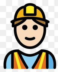 Man Construction Worker Emoji Clipart - Emojis De Arquitecto,Multicolor Skin Tones Emojis Android