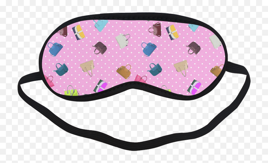 Little Purses And Pink Polka Dots Sleeping Mask Id D412621 - Sleeping Mask With Eyes Emoji,Sleepojg Emoji No Background