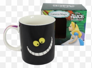Caneca Magica 300ml Alice Gato Risonho - Alice In Wonderland Emoji,Emoticon Esquadrão Suicida