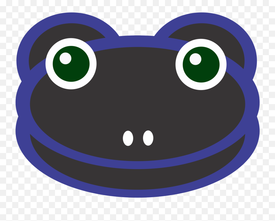 Frog Black Blue Graphic - Dot Emoji,Why Are My Emoticons Frogs?