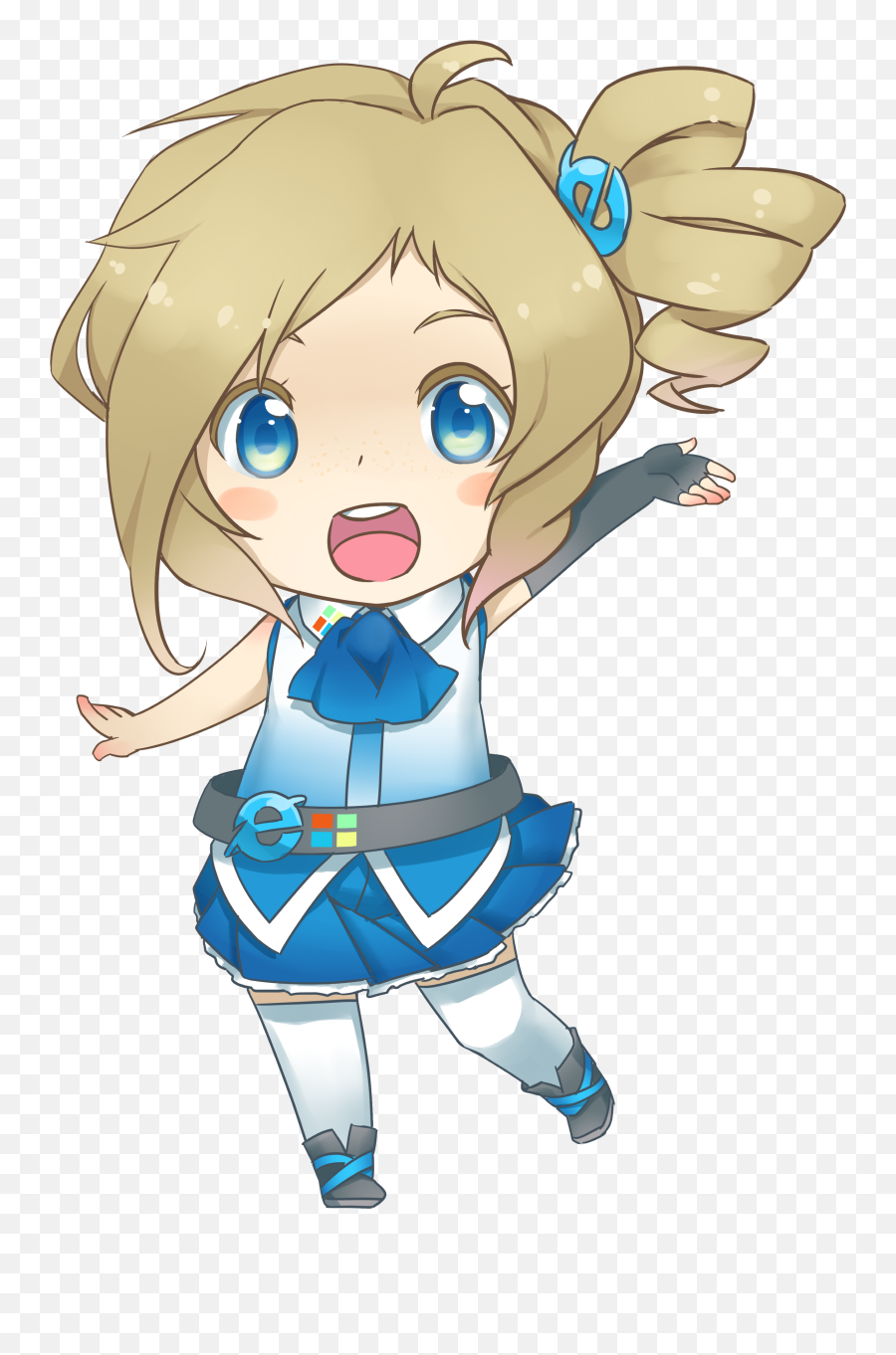 Inori Aizawa - Internet Explorer Chan Chibi Emoji,Inori Aizawa Emoticons