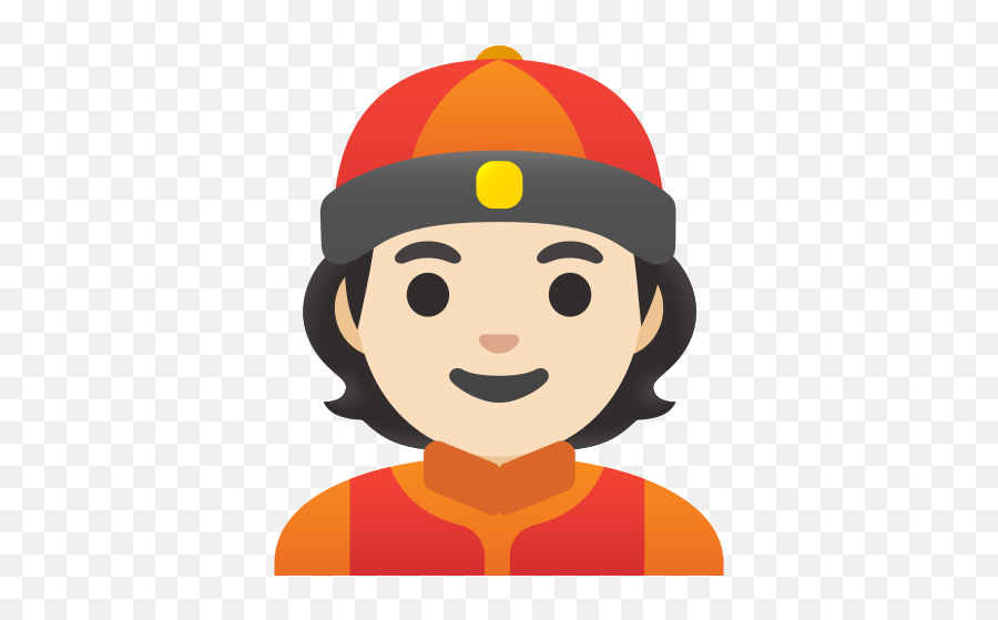 Hombre Con Gorro Chino Tono De Piel Claro Emoji - Aluno Emoji,Pi?atas Navide?as De Emojis