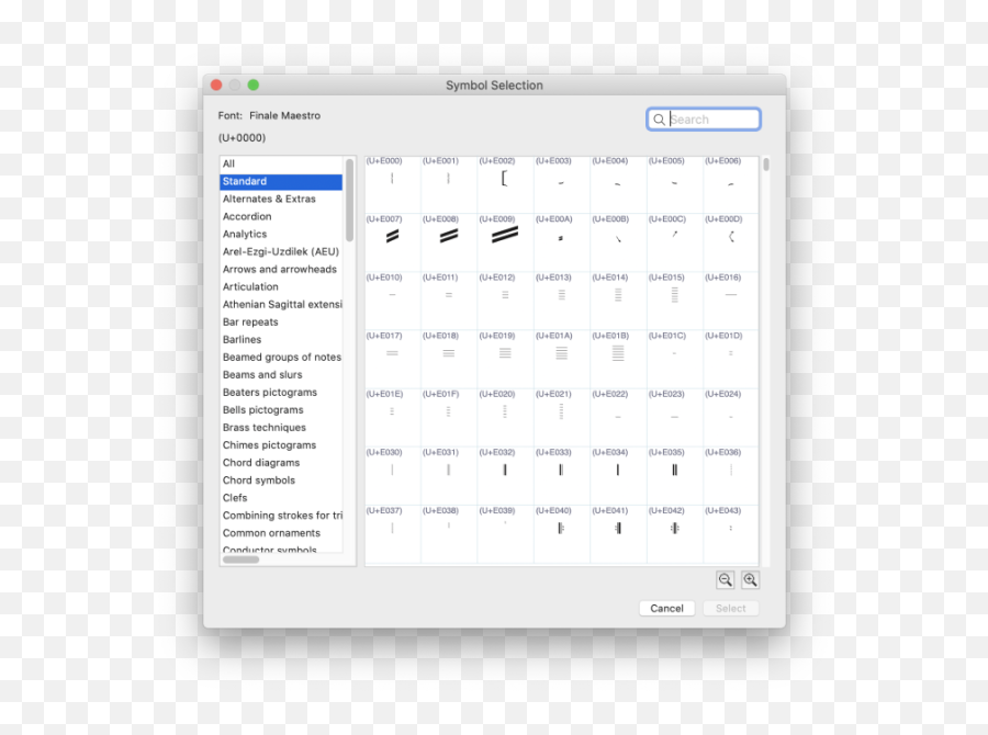 Symbol Selection Dialog Box - Dot Emoji,