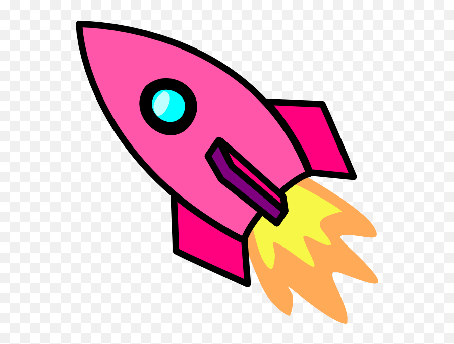Цветная ракета. Ракета для детей. Розовая ракета. Ракета мультяшная на прозрачном фоне. Изображение ракеты для детей.