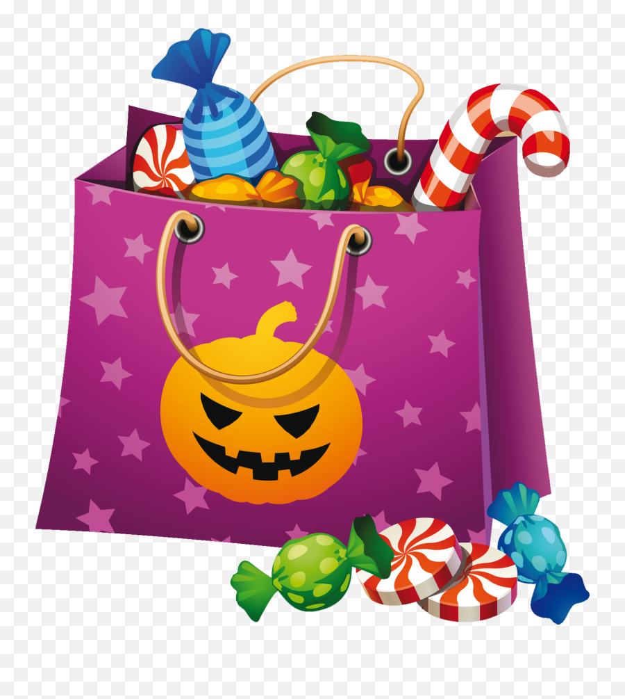 Halloween - Halloween Candy Bag Clipart Emoji,Halloween Costume Emoji Answer