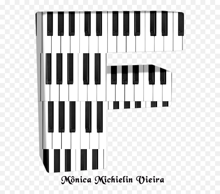 Monica Michielin Alphabets Alfabeto Teclas Do Piano Em 3d Emoji,Piano Emoji
