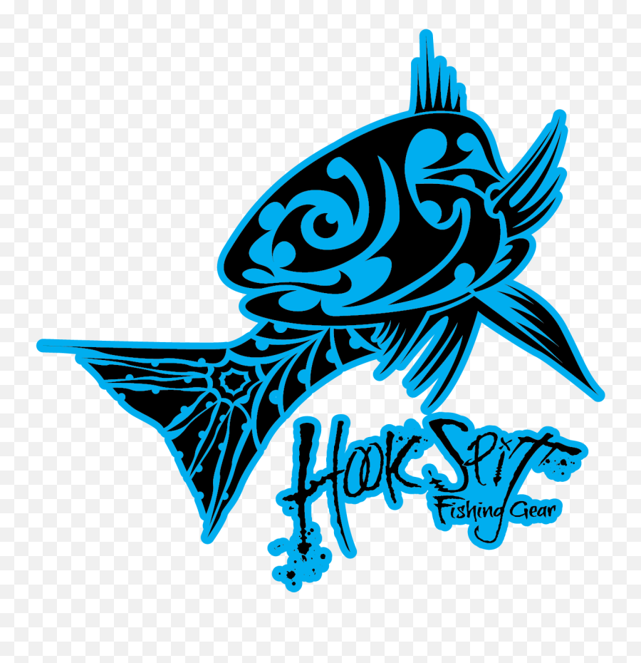 Tribal Fish Blue30 - Hook Spit Fishing Gear Decals Clipart Emoji,Fishing Float Emoji