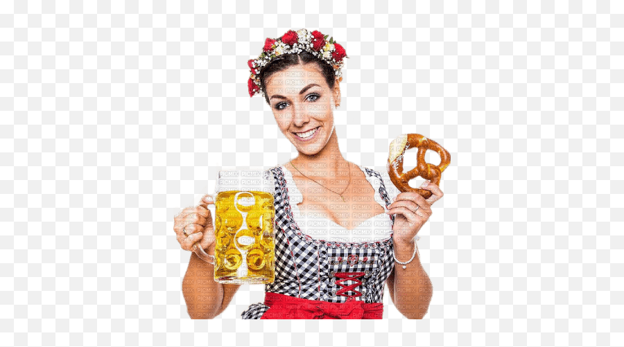 Oktoberfest Woman Femme - Beer Glassware Emoji,Emoji Answers Oktoberfest