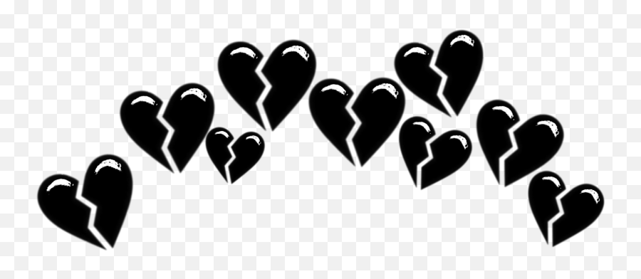 Heart Emojis Png Download Transparent - Black Hearts Transparent Background,How To Get The White Heart Emoji