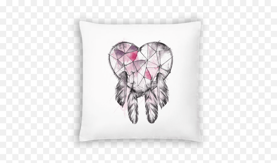 Coeur De Capteur De Rêves Coussin - Decorative Emoji,Coussins Emojis