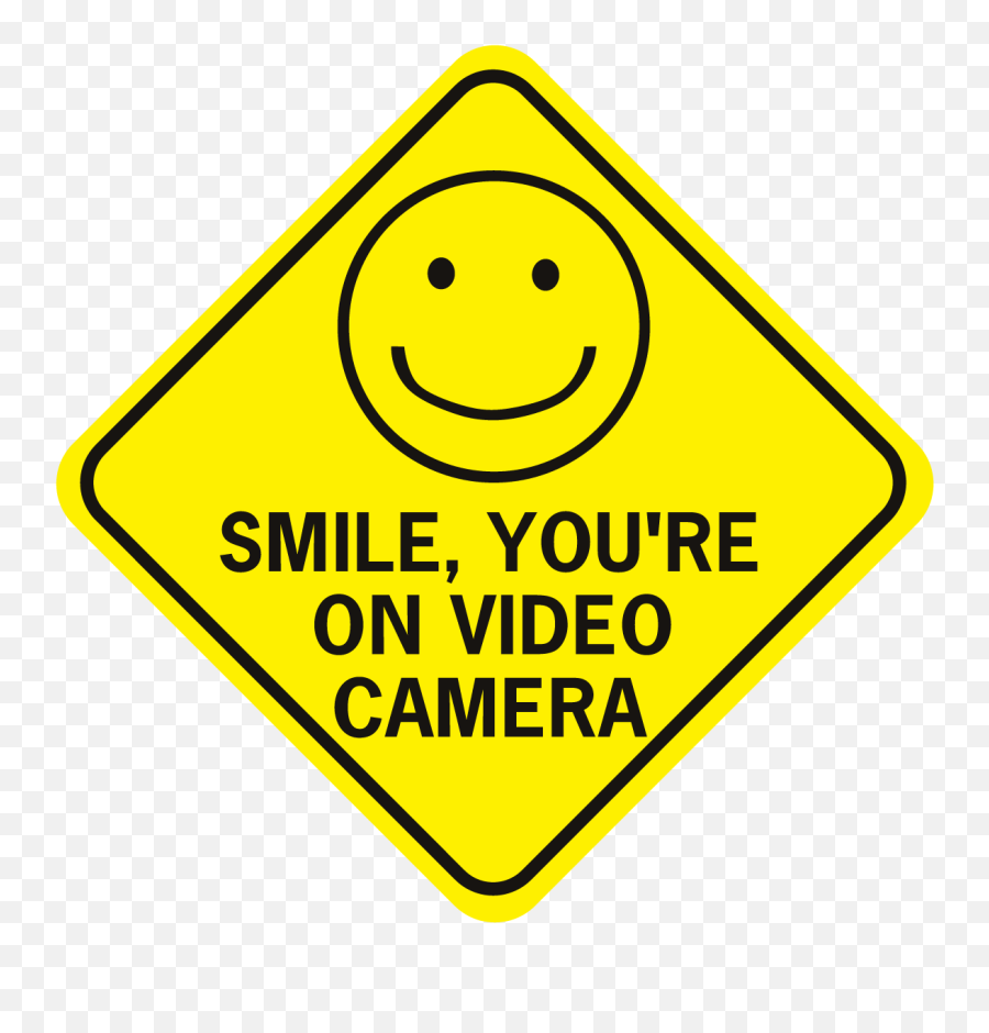Smile Youu0027re On Video Camera W Happy Face Diamond - Smile You Re On Video Camera Emoji,Camera Emoji Transparent