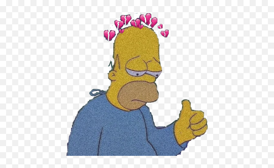 25 Best Looking For Heart Broken Sad Simpsons Drawings - Heartbroken Homer Simpson Sad Emoji,Guess The Emoji Heart Gun