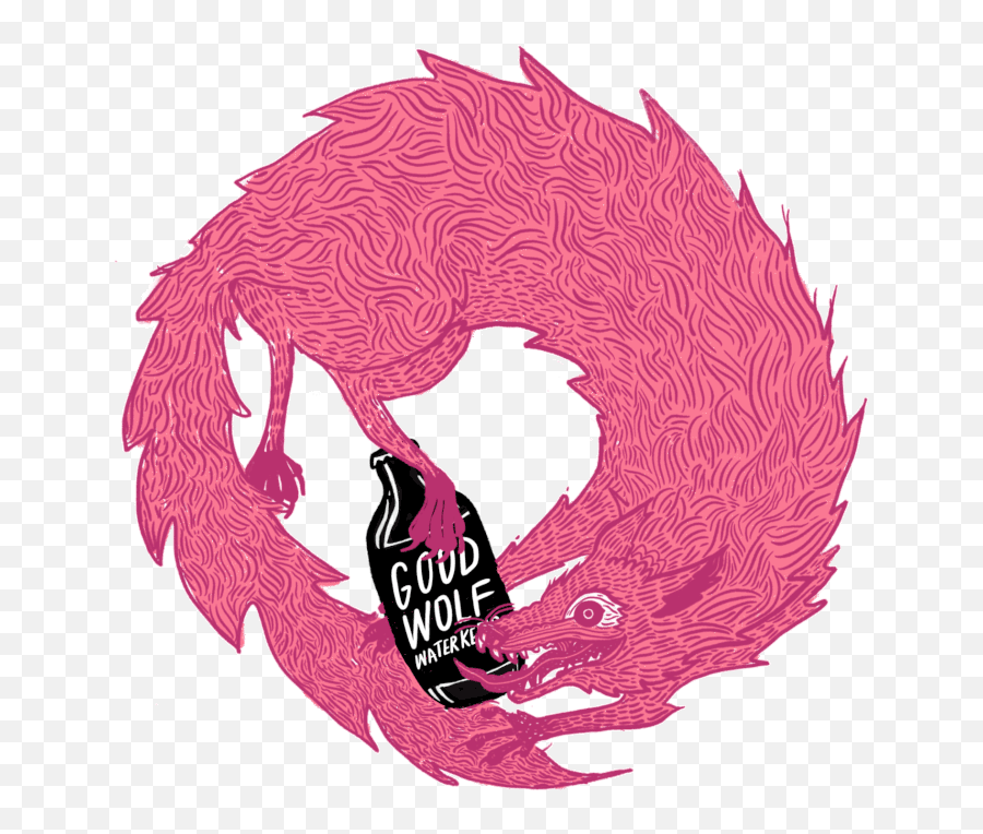 Goodwolf Water Kefir Cool Animated Wolf - Language Emoji,Rainbow Emojis Wolf