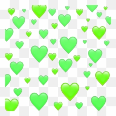 Emoji Emojis Green Greenemoji Sticker - Purple And Blue Hearts,Images Of Alien Emojis In Green