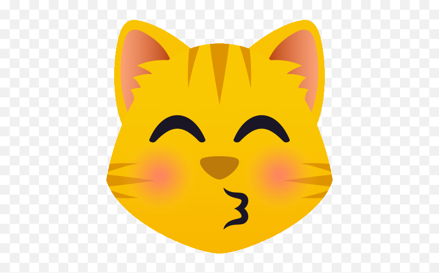 Kissing Cat People Gif - Happy Emoji,Cat Kiss Emoji