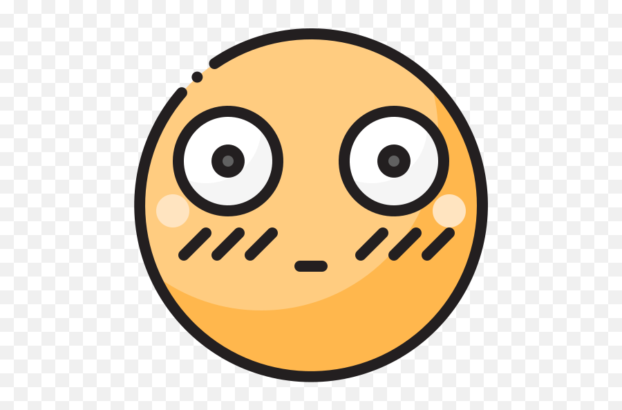 Sonrojado - Iconos Gratis De Emoticonos Happy Emoji,Sonrrojado Emojis
