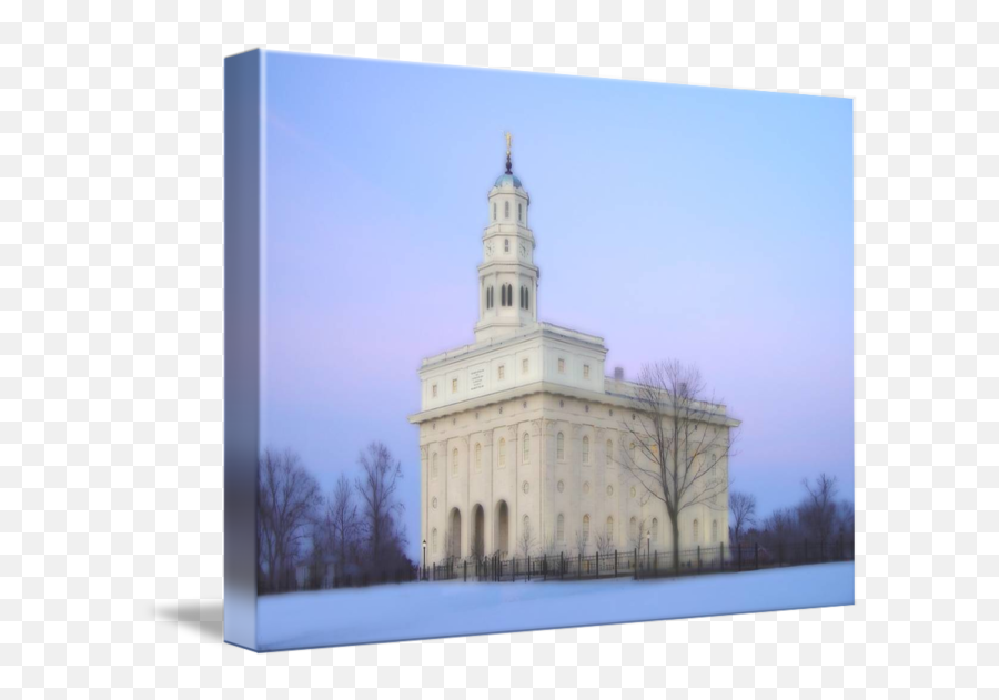 Nauvoo Temple Winter - Nauvoo Temple Emoji,Emoticons Of Mormon Temple