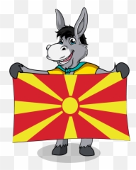 Chasing The Donkey Balkan Flags See What The Balkan - Macedonia Emoji,Donkey Emoticon