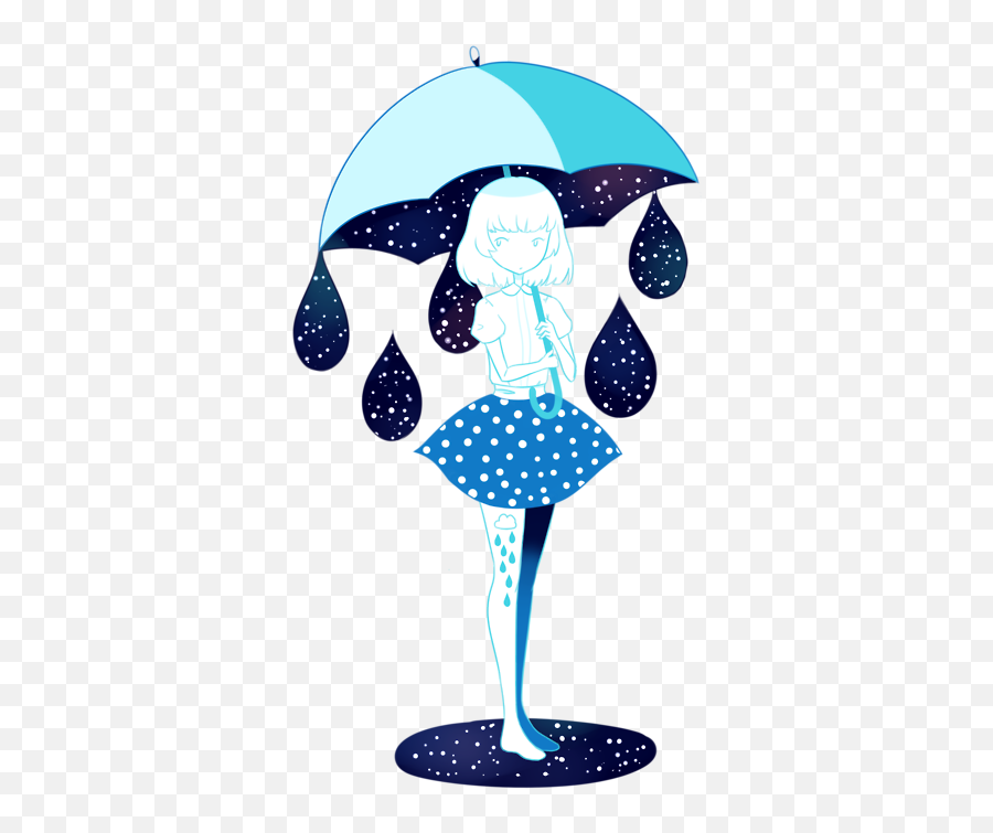 Transparent I Like How This Turned Out I Donu0027t Know If I - Blue Aesthetic Girl Drawing Emoji,Umbrella Emoji