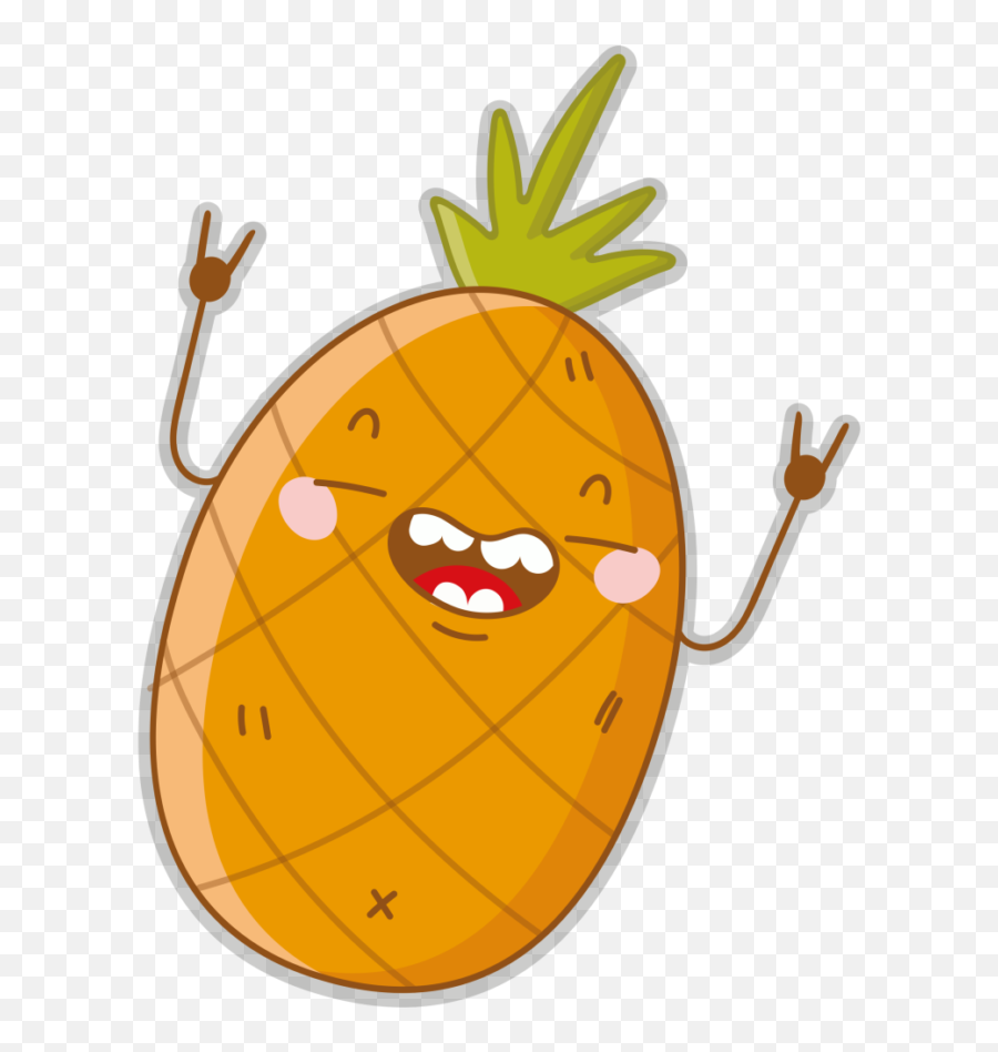 Pineapple Rocks Hoodie - Happy Emoji,Anime Comic Emotions