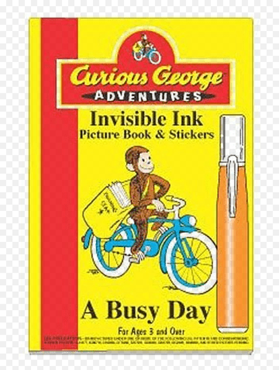 Curious George Busy Day Invisible Ink Picture Book U0026 Stickers - Curious George Emoji,Emotions Wheel Preschool