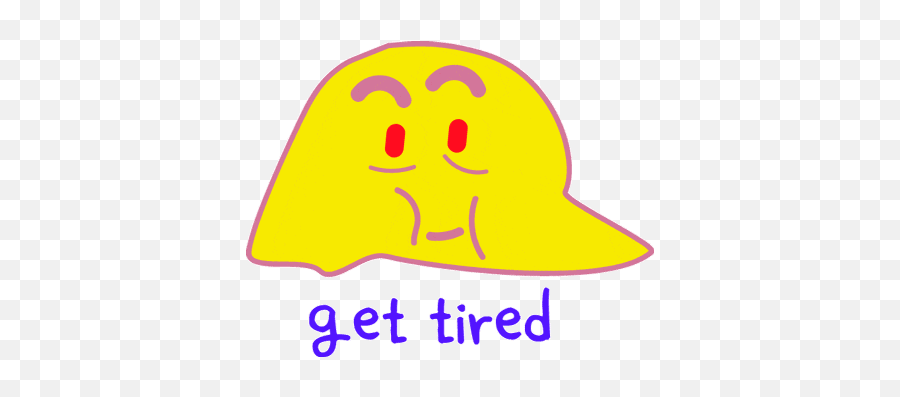 Emoji Yellow Sticker - Emoji Yellow Kitsch Discover Happy,Tired Emoji