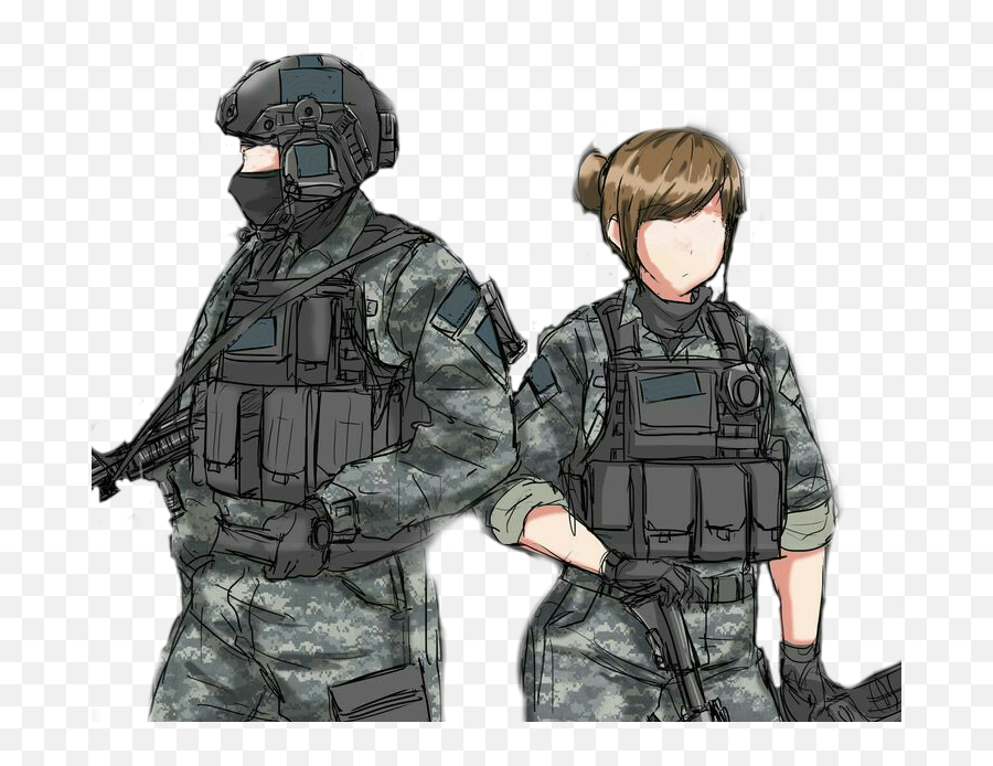 Soldier Military Sticker - Military Anime Boy Emoji,Emojis Remove Soldier